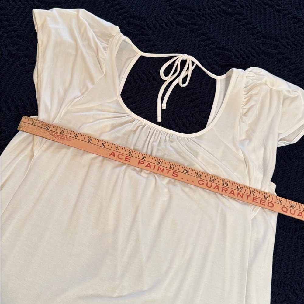 Gap flutter sleeve white women’s top size medium - Picture 5 of 9